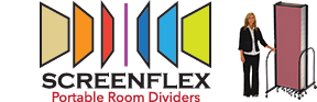 Closed Screenflex Room Divider Logo